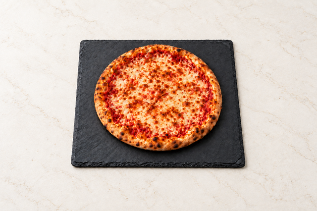 Cheesy Margherita pizza